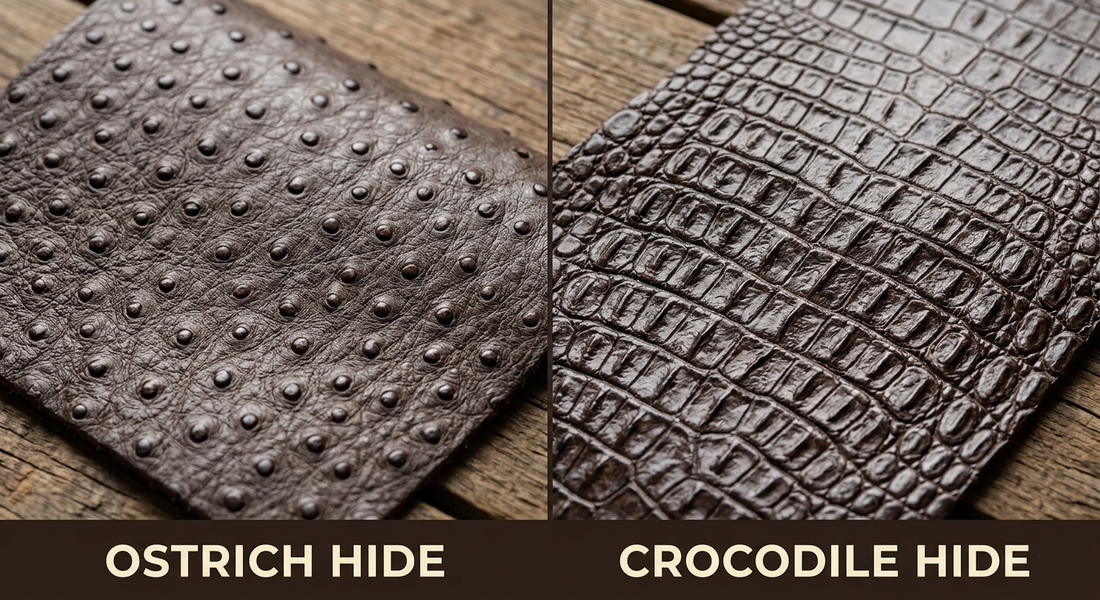 Ostrich vs. Crocodile Leather What's the difference — and which is right for you?