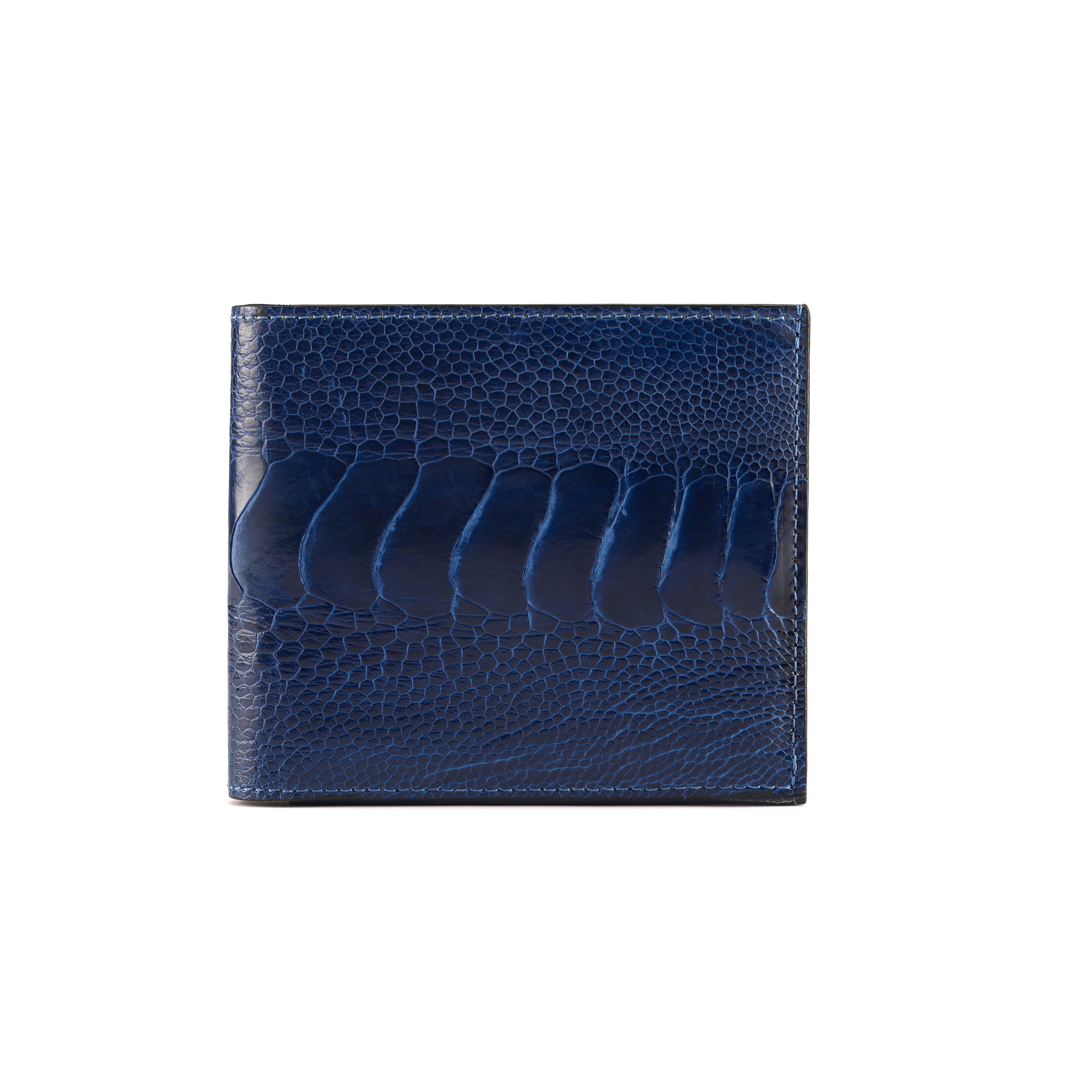 Blue textured wallet on a white background