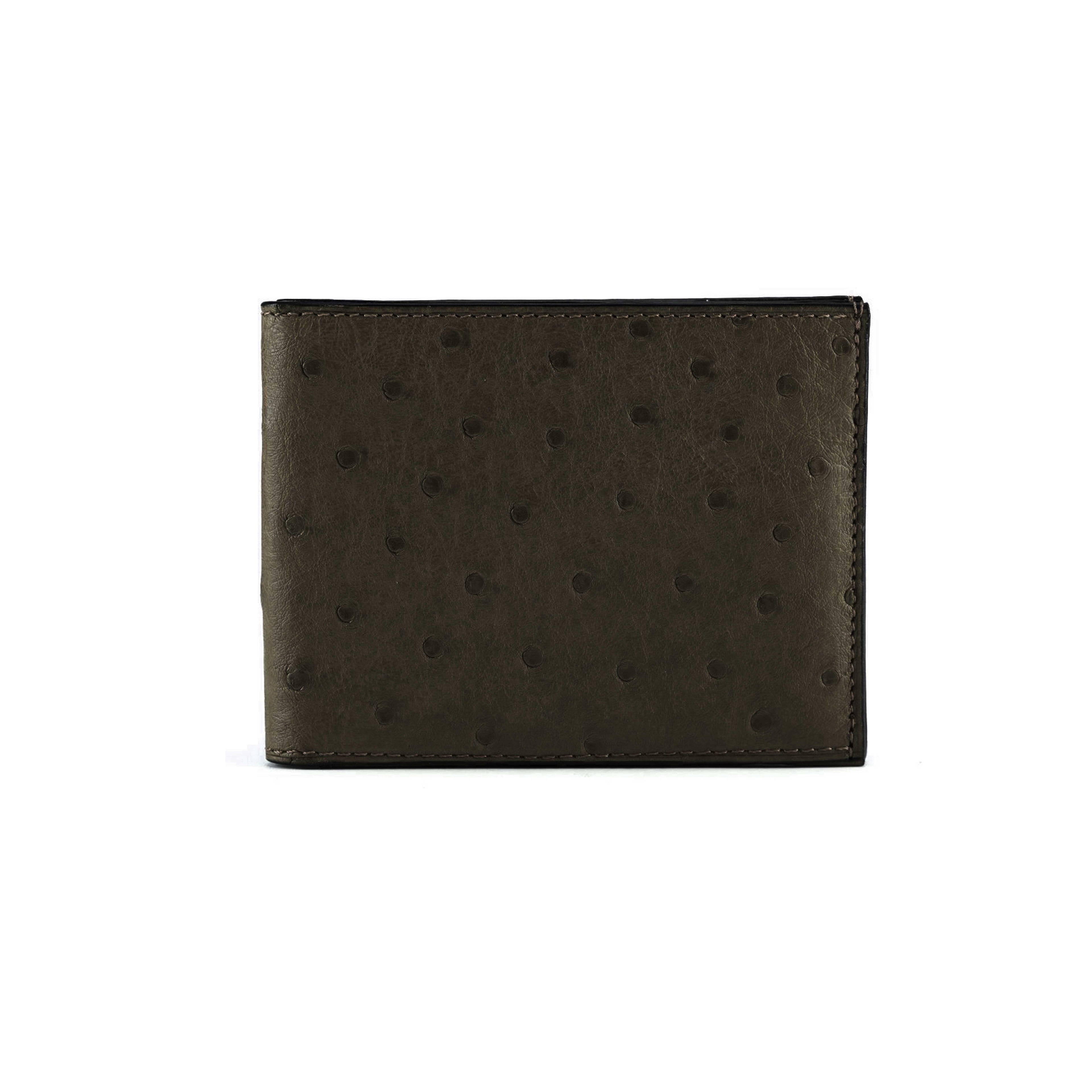 Black textured wallet on a white background