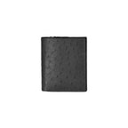 Black textured wallet on a white background