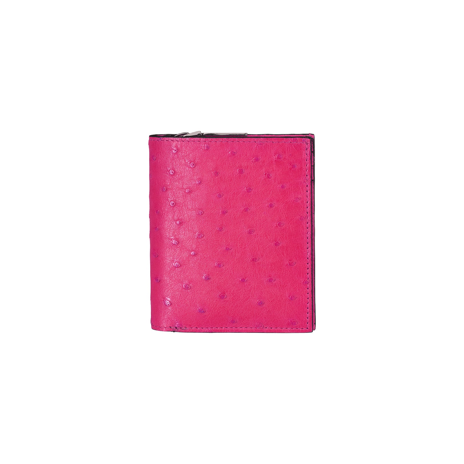 Pink textured wallet on a white background