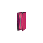Pink wallet with a zipper on a white background