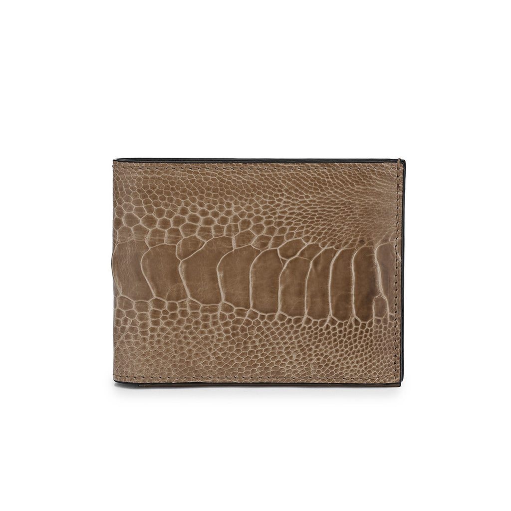 Brown textured wallet on a white background