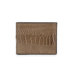 Brown textured wallet on a white background