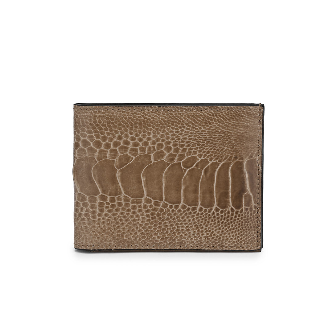 Brown textured wallet on a white background