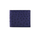 Navy blue textured wallet on a white background