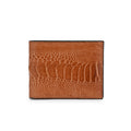 Brown textured wallet on a white background