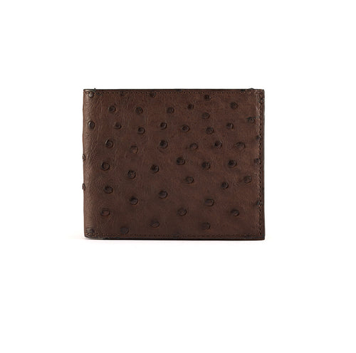 Brown textured wallet on a white background