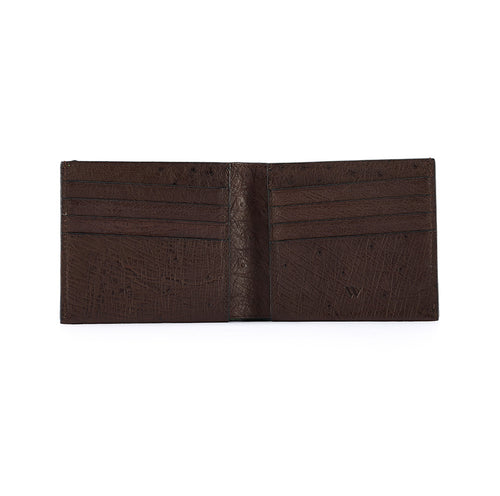 Brown leather wallet on a white background