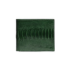 Green textured cardholder on a white background