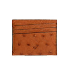Florida — Brown African Ostrich Quill Leather Card Holder