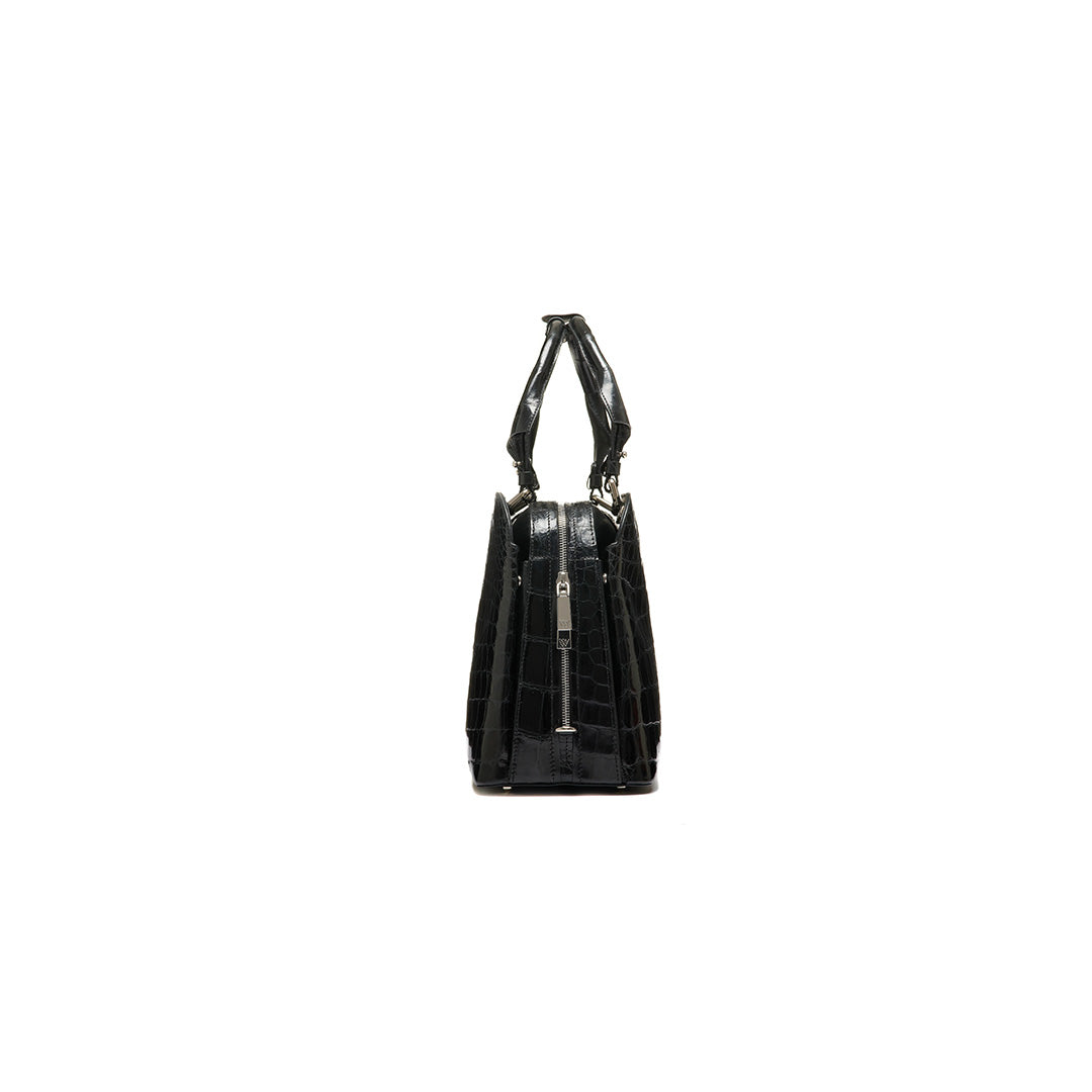 Lexington — Black Nile Crocodile Leather Business Bag