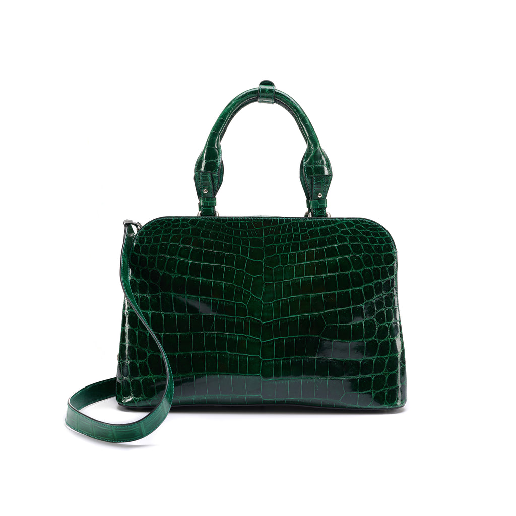 Lexington — Green Nile Crocodile Leather Business Bag