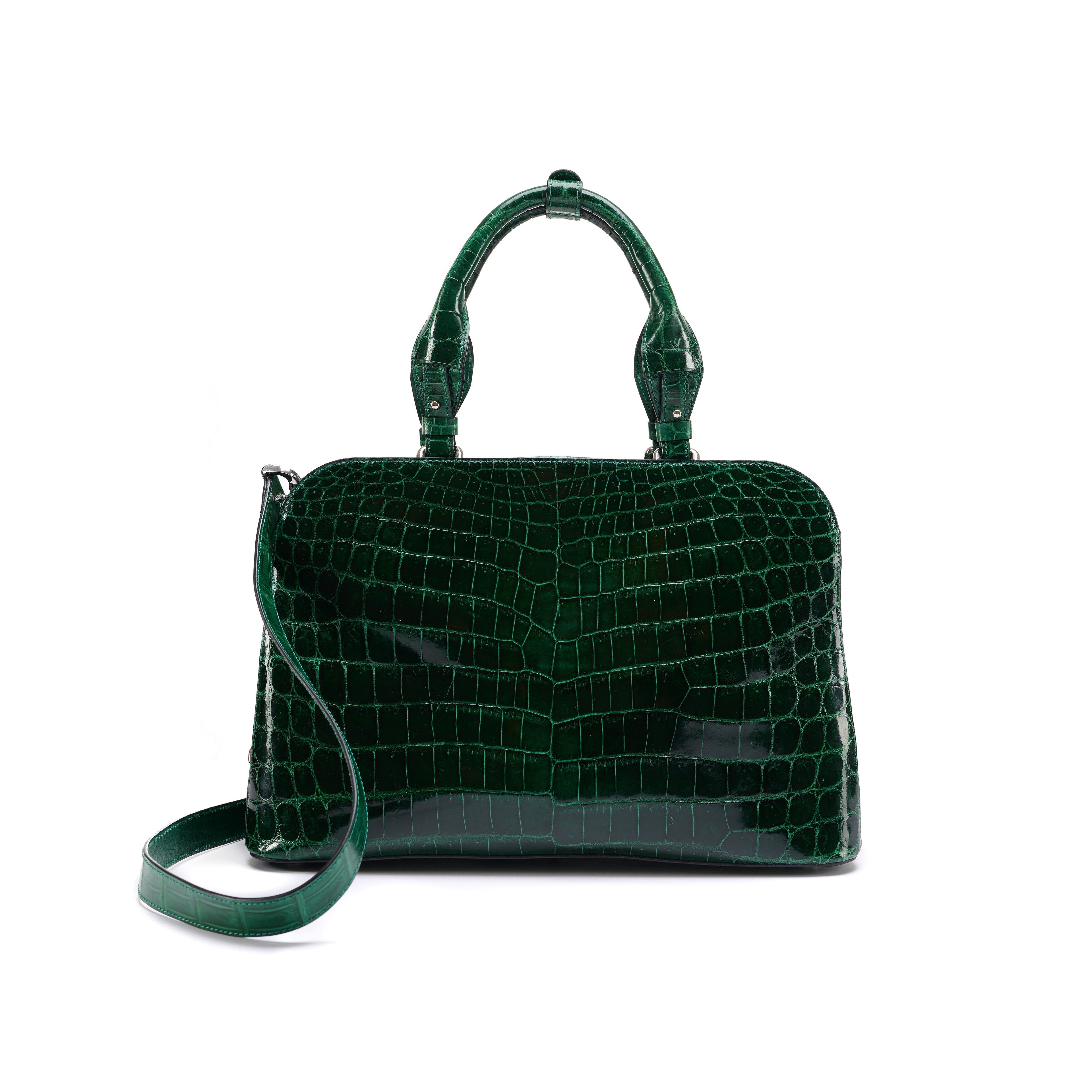 Lexington — Green Nile Crocodile Leather Business Bag