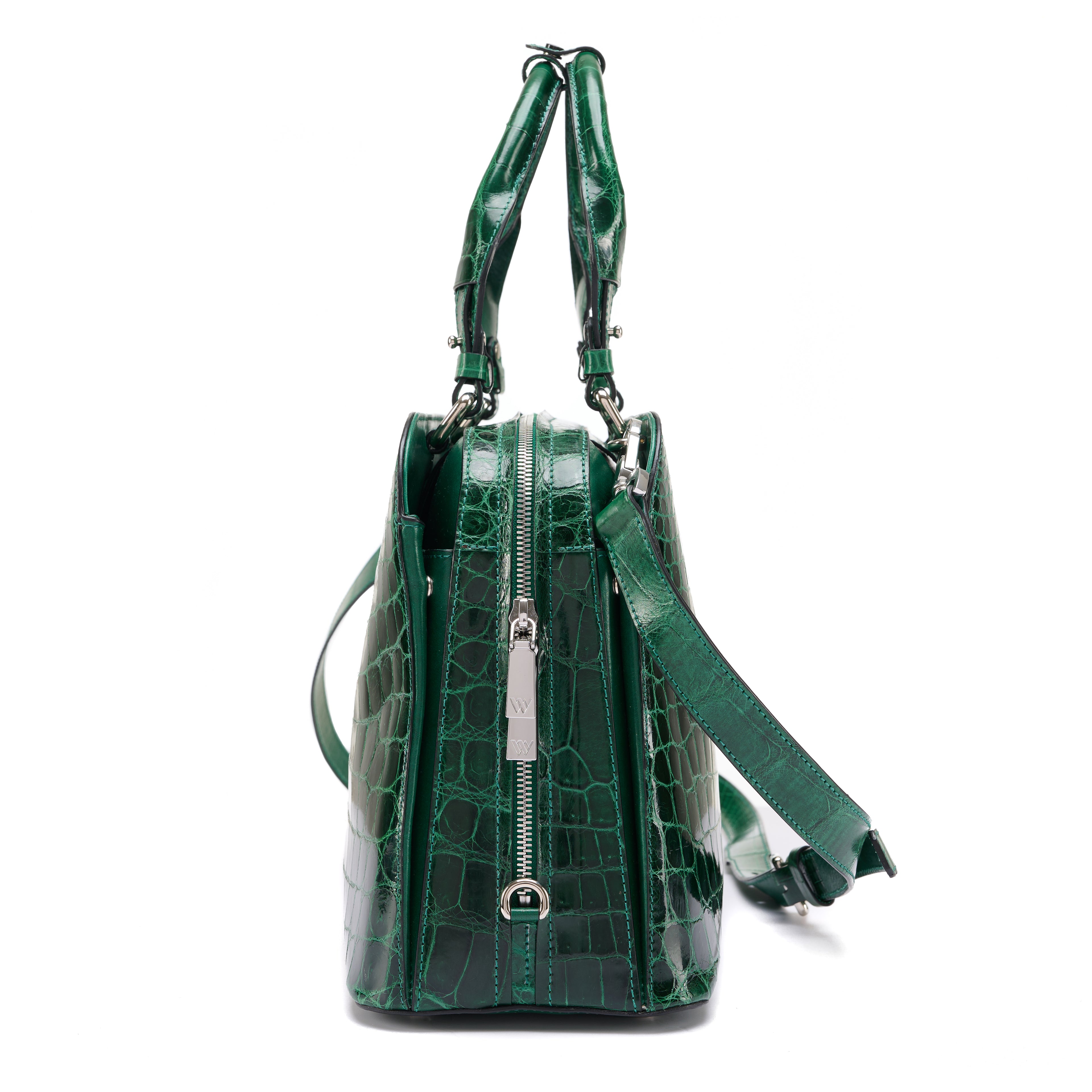 Lexington — Green Nile Crocodile Leather Business Bag