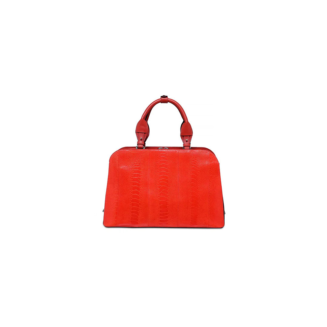Lexington — Red African Ostrich Leather Business Bag
