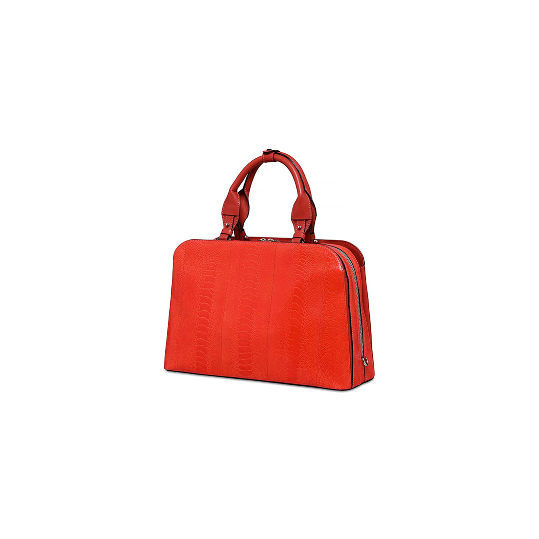 Lexington — Red African Ostrich Leather Business Bag
