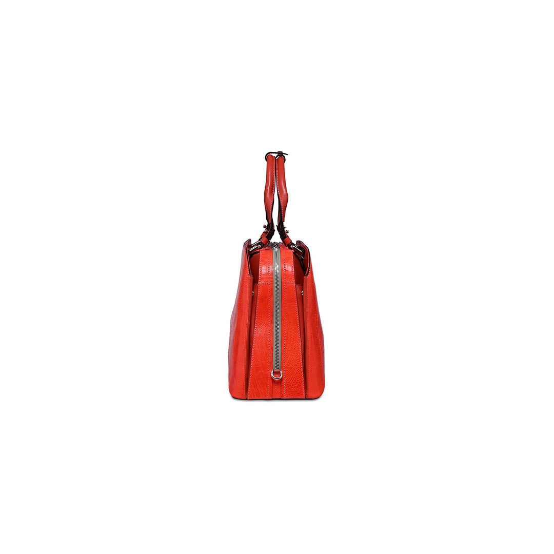 Lexington — Red African Ostrich Leather Business Bag