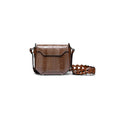 Lia — Brown African Ostrich Leather Shoulder Bag