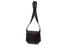 Lia — Dark Brown African Ostrich Leather Shoulder Bag