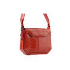 Lia — Red African Ostrich Leather Shoulder Bag