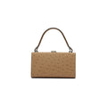 Libby — Beige African Ostrich Leather Evening Bag