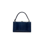 Libby — Blue African Ostrich Leather Evening Bag