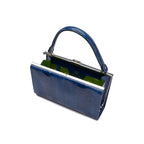 Libby — Blue African Ostrich Leather Evening Bag