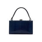 Libby — Blue African Ostrich Leather Evening Bag