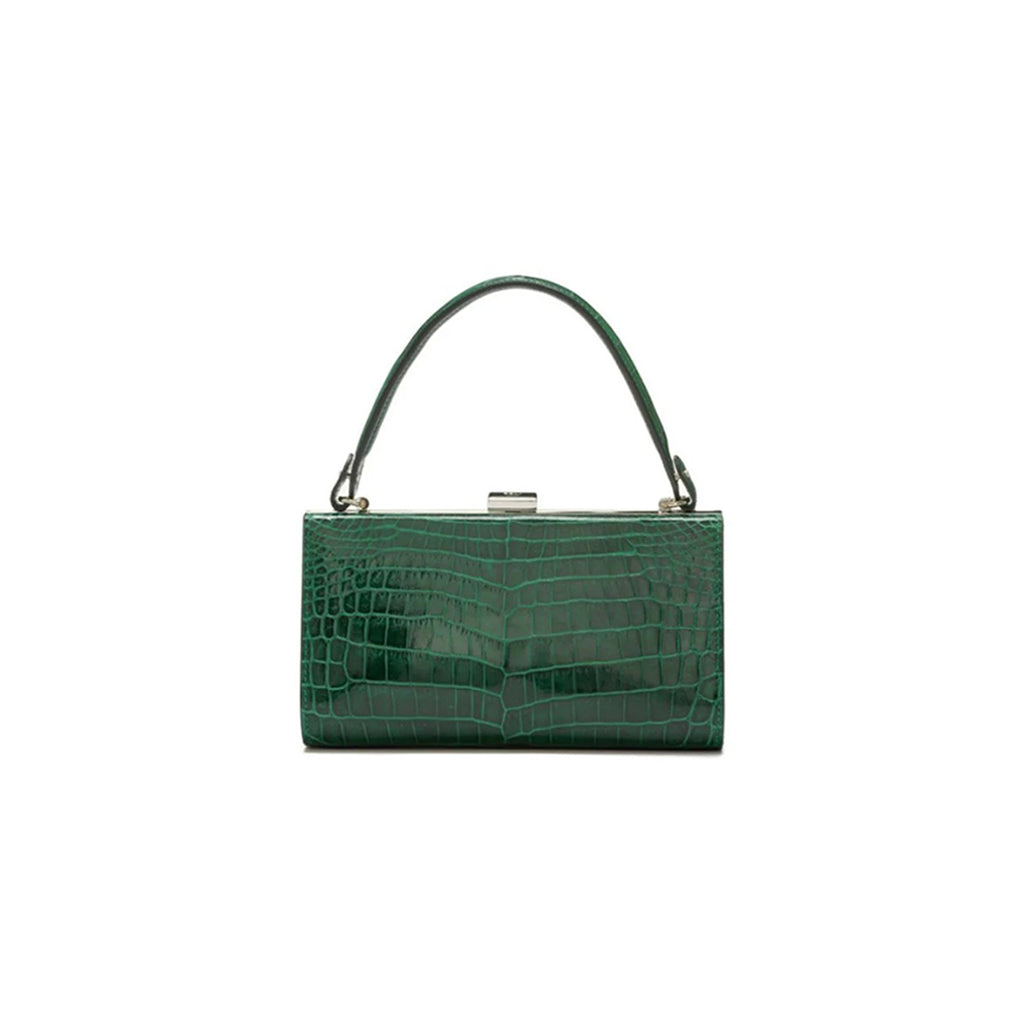 Libby — Green Nile Crocodile Leather Evening Bag