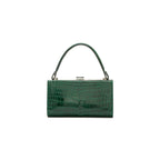 Libby — Green Nile Crocodile Leather Evening Bag