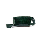Lottie - Green Crocodile Leather Crossbody Bag