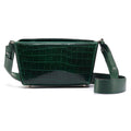 Lottie - Green Crocodile Leather Crossbody Bag