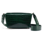 Lottie - Green Crocodile Leather Crossbody Bag