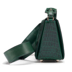 Lottie - Green Crocodile Leather Crossbody Bag