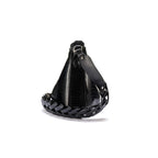 Luna - Black African Ostrich Leg Leather Shoulder Bag