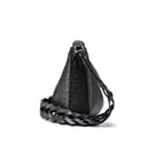 Luna - Black African Ostrich Quill Leather Shoulder Bag