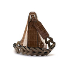 Luna - Brown Crocodile Leather Shoulder Bag