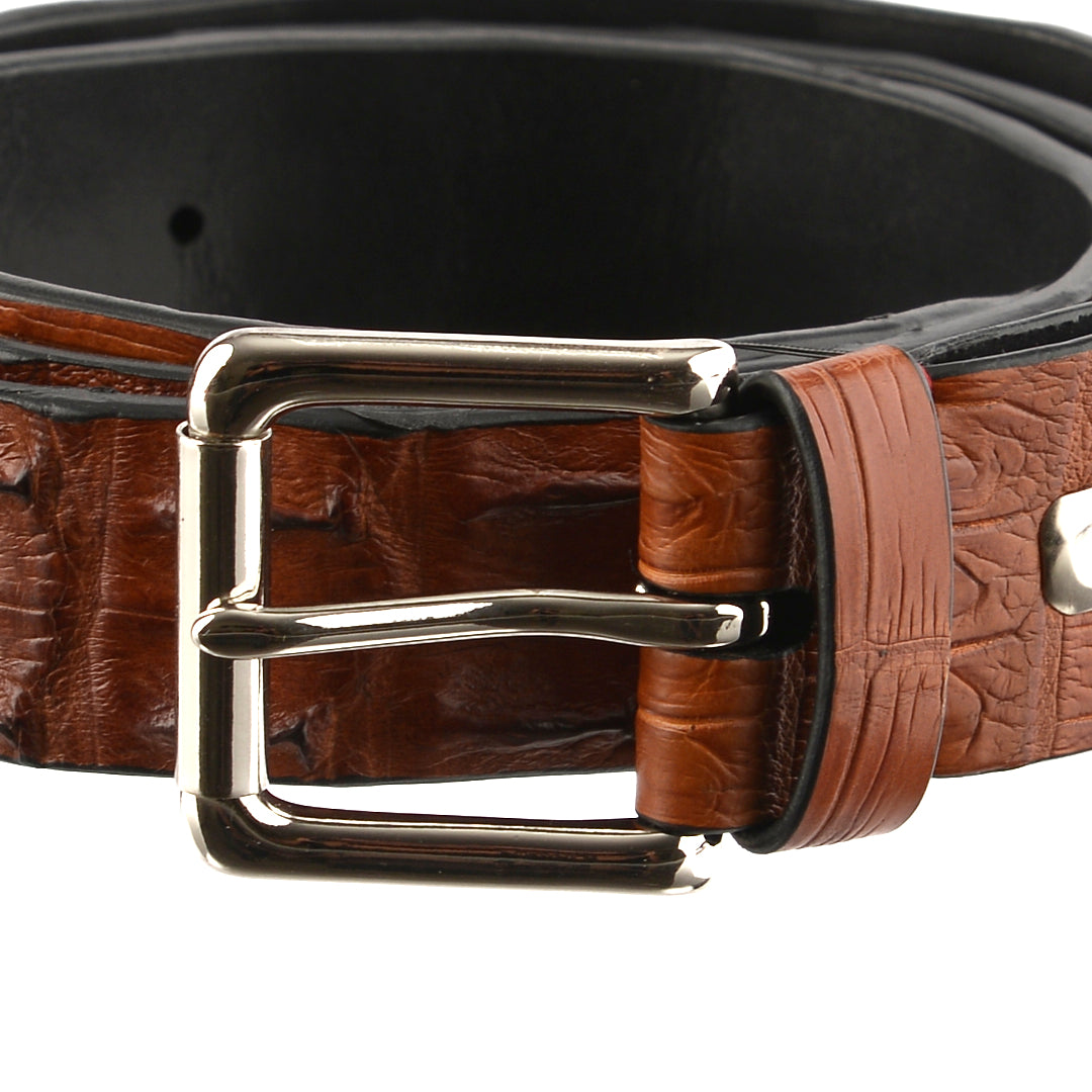 Men's 38mm Belt - Light Brown Crocodile Leather