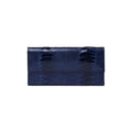 Mississippi - Blue Ostrich Leg Leather Purse