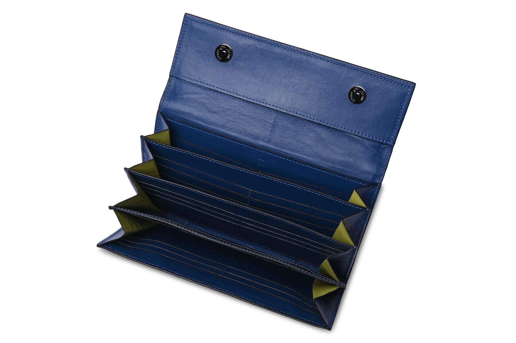 Mississippi - Blue Ostrich Leg Leather Purse