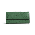 Green textured wallet on a white background