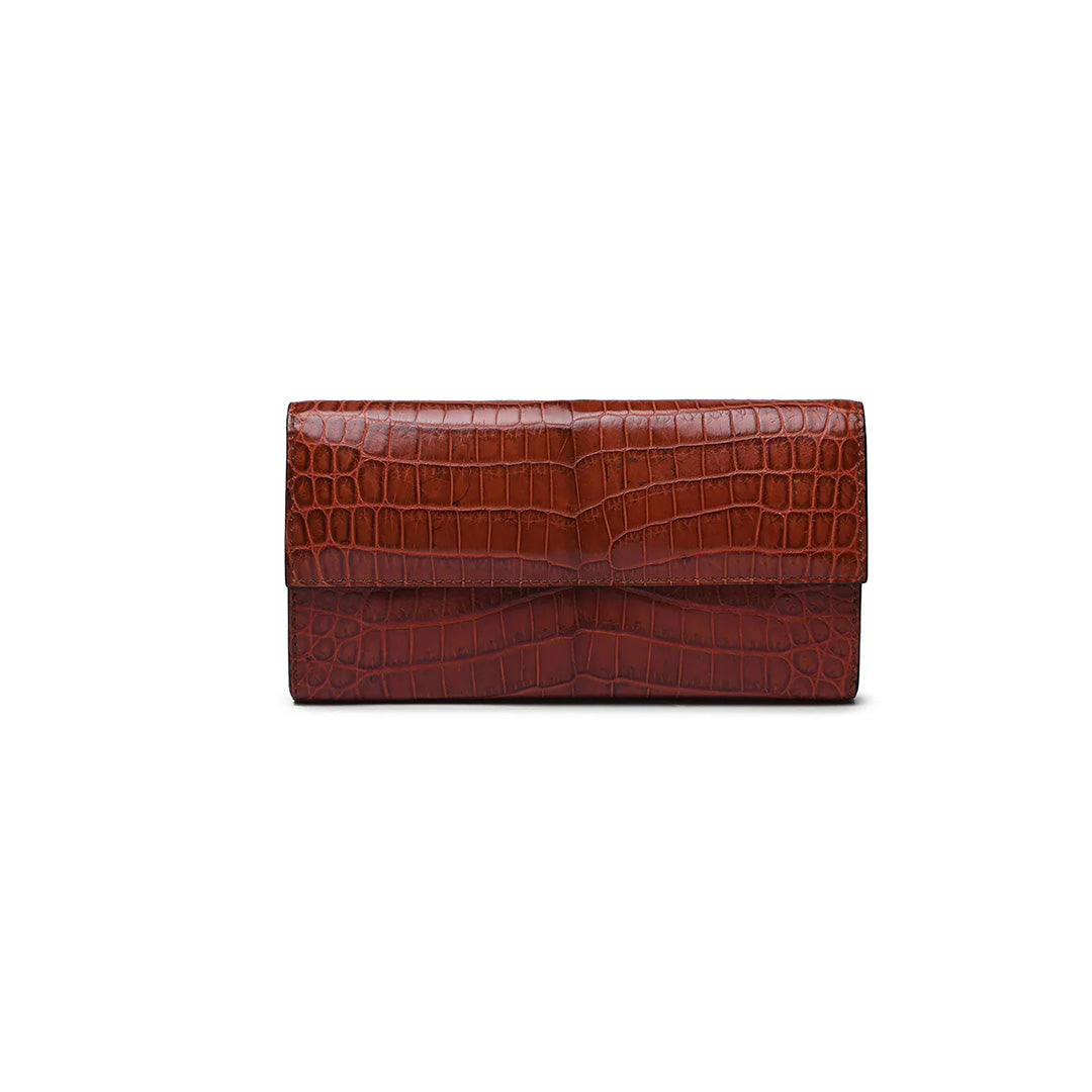 Mississippi - Light Brown Crocodile Leather Purse