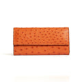 Mississippi - Orange Ostrich Quill Leather Purse
