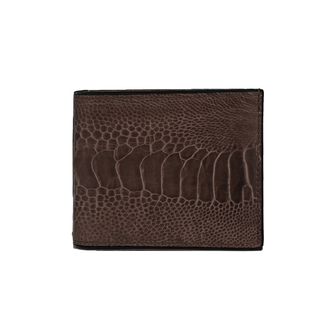 Brown textured wallet on a white background