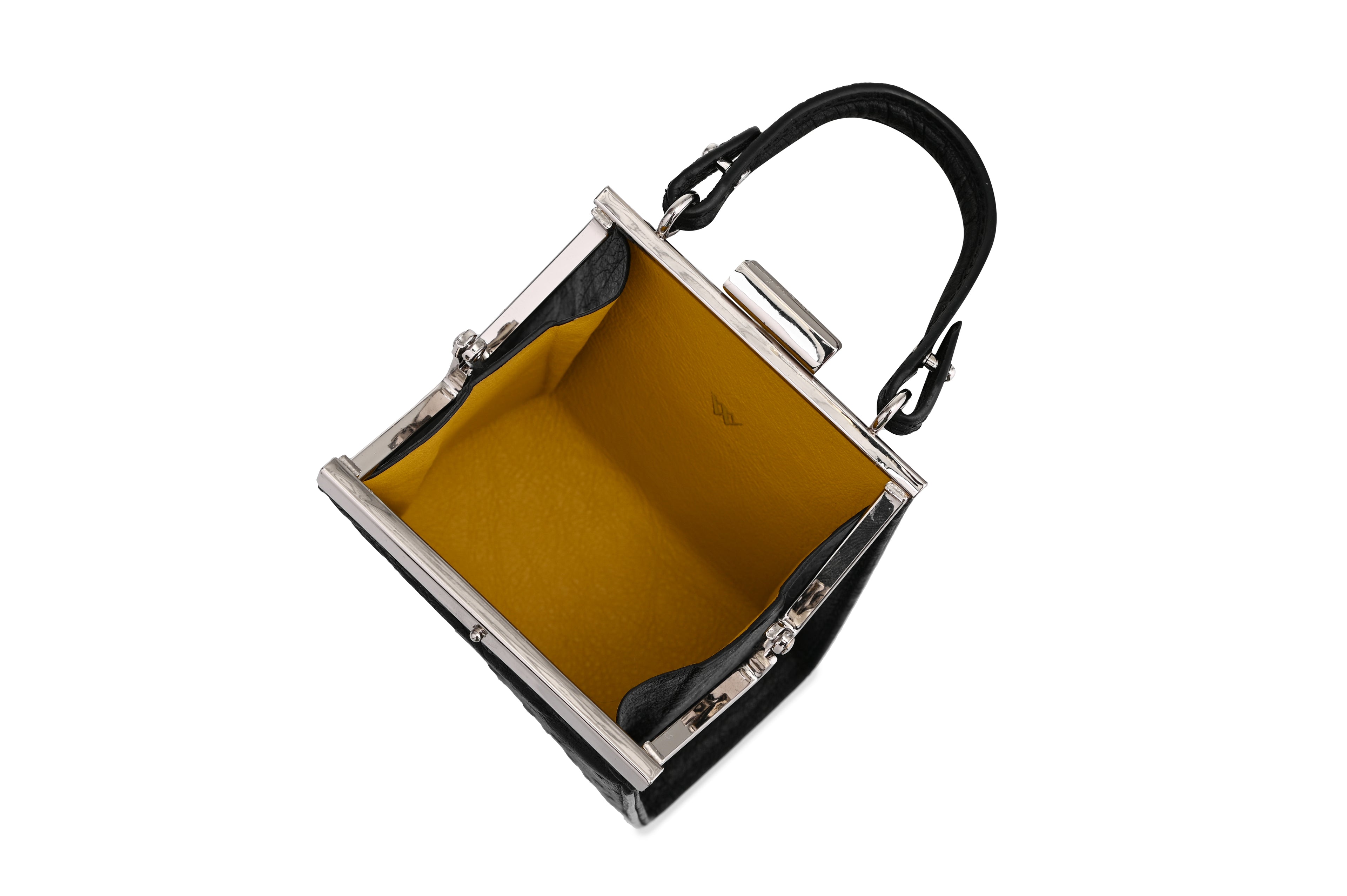 Vegas — Black African Full-Quill Ostrich Leather Micro Bag