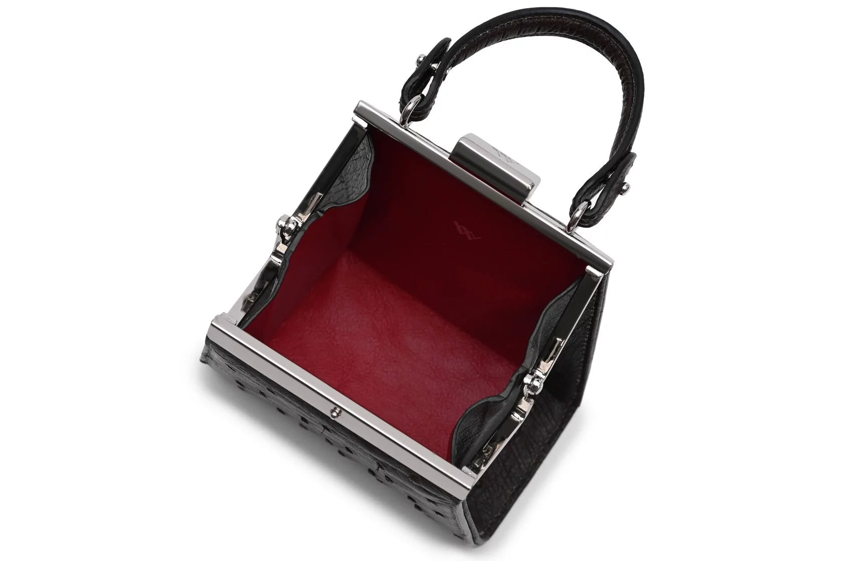 Vegas — Dark Brown African Ostrich Quill Leather Micro Bag