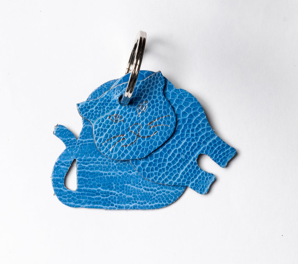 Winklmayr Cat - Exotic Leather Keyring