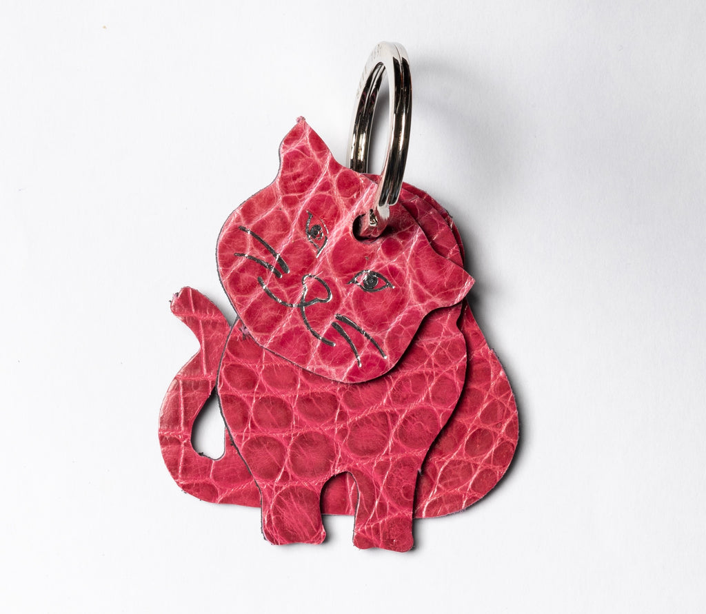 Winklmayr Cat - Exotic Leather Keyring