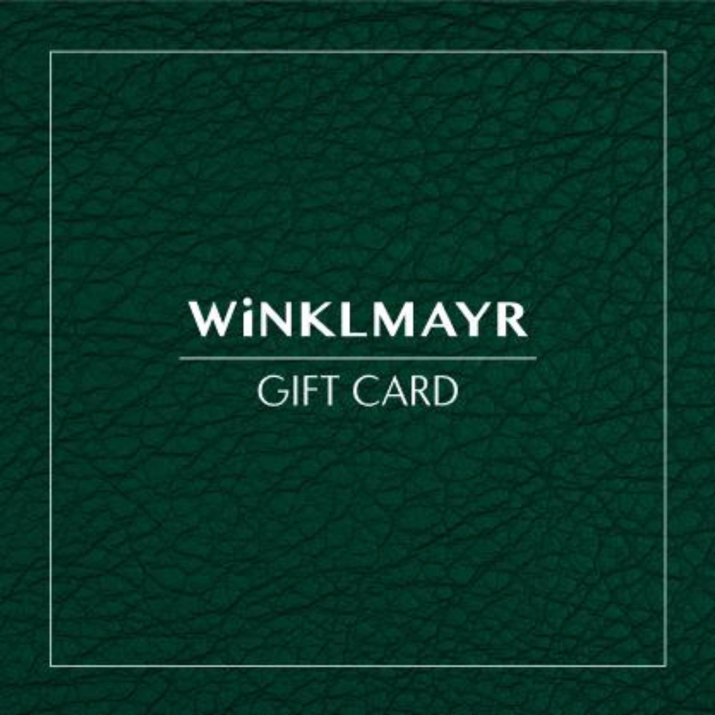 Winklmayr gift card with green leather texture